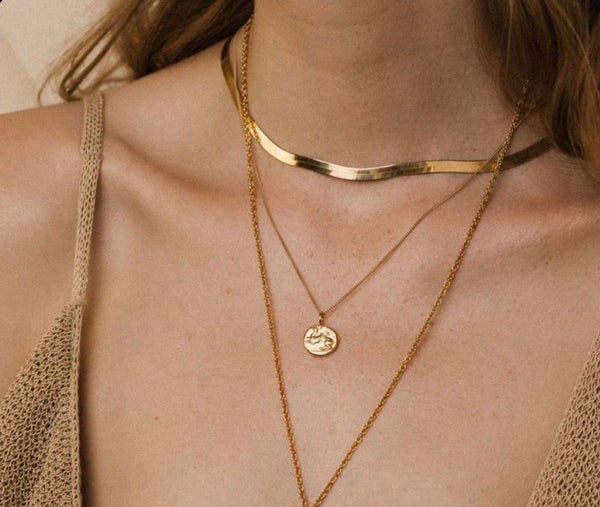 Herringbone Chain in Gold, Rose Gold & Silver
