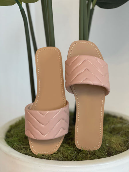 Bertucci Blush Herringbone Sandals