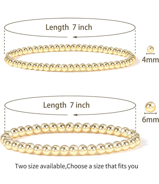 Gigi 14k Gold Plated Beaded Bracelets Set Of 3